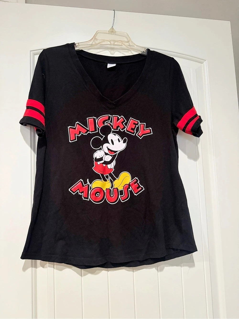 Mickey Mouse Graphic Tee in Black & Red Like New